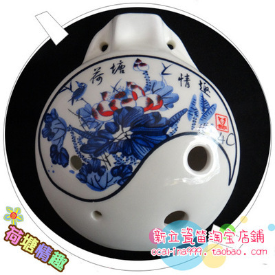 新立6孔AC陶笛荷塘情趣 景德镇金泰陶瓷的民族吹奏艺术